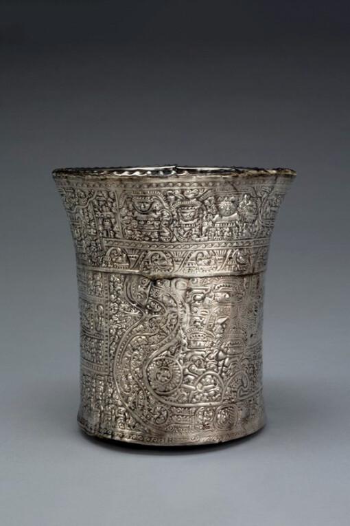 Double-walled beaker with mythological scene, 800–1375 CE. Courtesy of Denver Art Museum. Courtesy of Denver Art Museum
