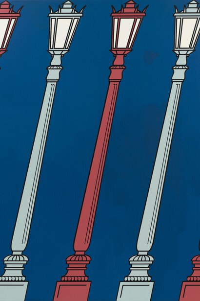 Adam McEwen, Untitled (detail), 2024. Acrylic on canvas, 72 x 57 x 1 1/2 inches (182.9 x 144.8 x 3.8
cm)
© Adam McEwen Photo: Maris Hutchinson Courtesy of the artist and Gagosian