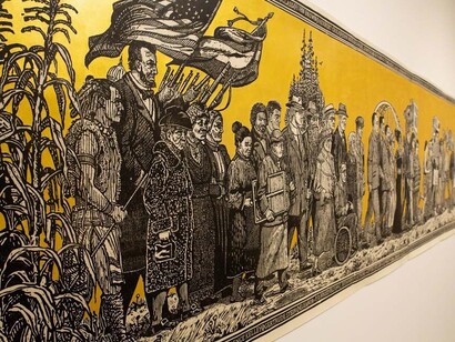 Sandow Birk and Elyse Pignolet. Courtesy of Track 16 Gallery