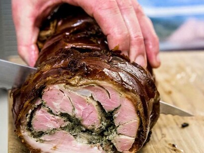 Porchetta is a regional speciality