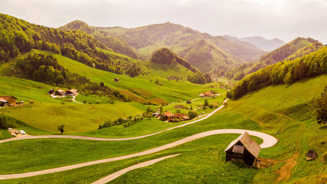 Asentamiento rural ubicado en Pase Passwang, Suiza
