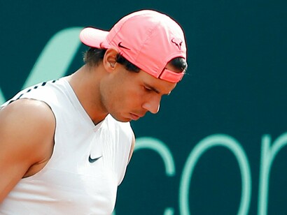 Nadal en un entreno previo