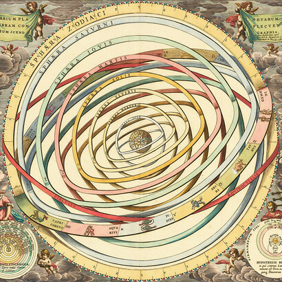 Modelo las órbitas de los planetas según el geocentrismo (1660) 