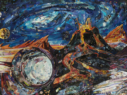 Daria Usova, Mars Portal 2. From her upcoming 2022 project, "Pieces Art" technique. Courtesy Daria Usova