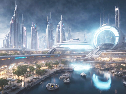Scenario futuristico. Le Città satelliti sono delle strutture artificiali che simulano le condizioni di vita terrestri, grazie a sistemi di rotazione, gravità artificiale, atmosfera controllata e biosfere
