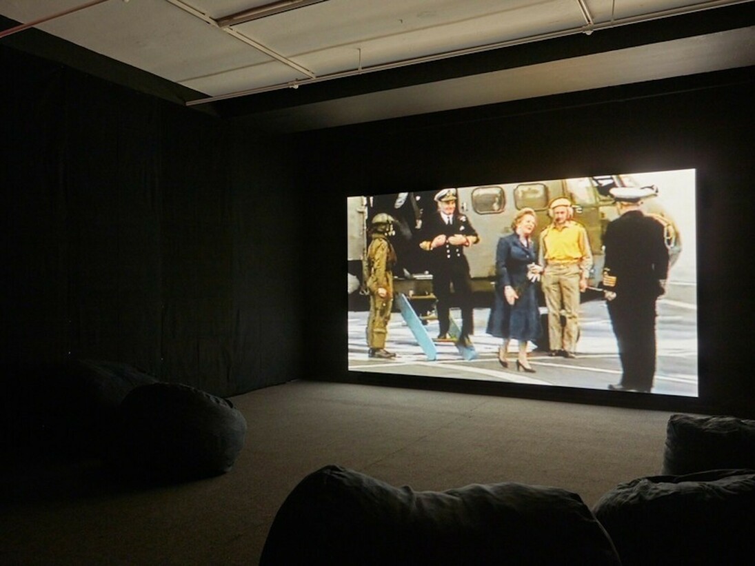 Johan Grimonprez. Blue Orchids, Exhibition view. Courtesy of Sean Kelly