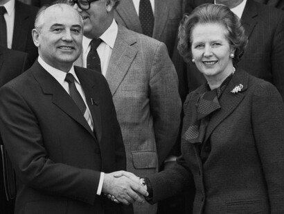 Mijaíl Gorbachov y Margaret Thatcher