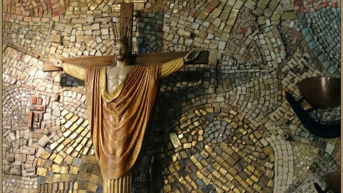 High altar of the Church of St. Nicholas in Grao de Gandía, Spain
