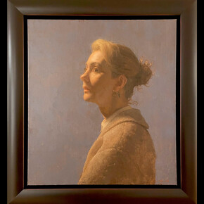 Jacob Collins, Heidi, 2023, oil on canvas, 20 x 17 7/8 inches. Courtesy the artist and Adelson Galleries