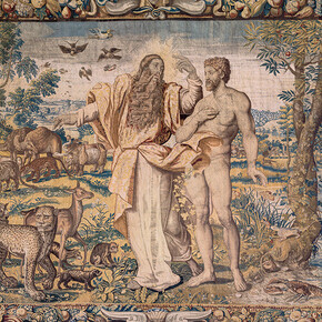 God leads Adam into Paradise, 2nd half of the 17th century. Courtesy of DomQuartier Museum
