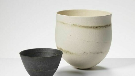 Jennifer Lee, Dark, slate blue, flashes, 2013
9.4 x 13.4 cm, Pale, smoky speckled traces, 2012, 19.4 x 19 cm