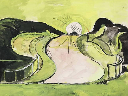 Graham Sutherland, Untitled, 1975. Tempera su carta, cm. 30 x 60. Courtesy Galleria d'Arte Maggiore - G.A.M.
