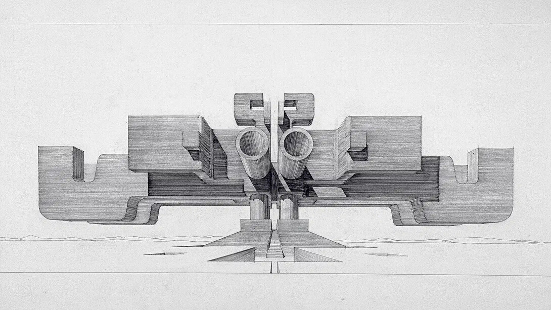 Hans Hollein, City-communication interchange as mean of expression, 1962. Courtoisie du Centre Pompidou