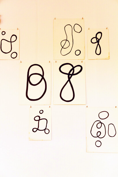 Giuseppe De Mattia. Carte di Balistica Elastica, dettagli 4, Galleria Corraini, Mantova, 2017