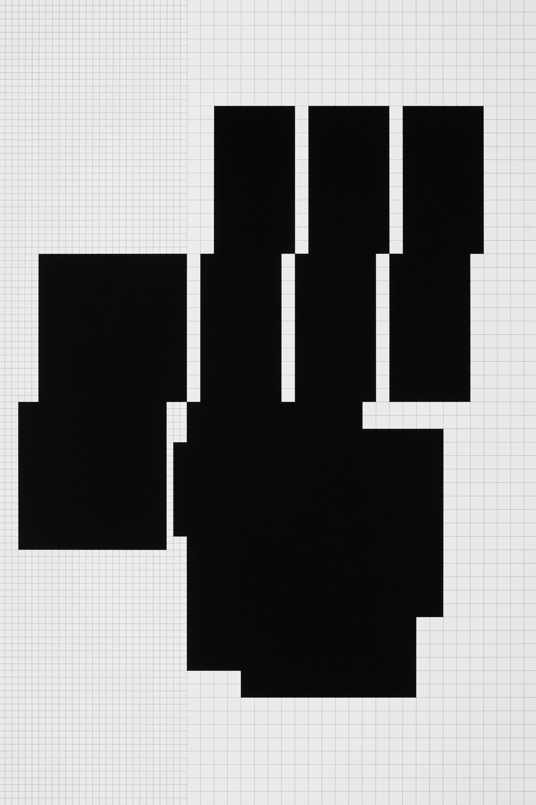 Attila Kovacs, metrische sequenz 1973-75, 1981, acrylic and canvas mounted on wooden board, 120x88cm