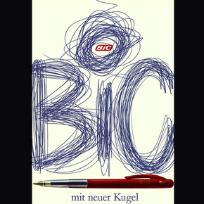 Manifesto «BiC» (1960 circa). Autore: Ruedi Külling. Committente: Société Bic (Suisse), Lugano