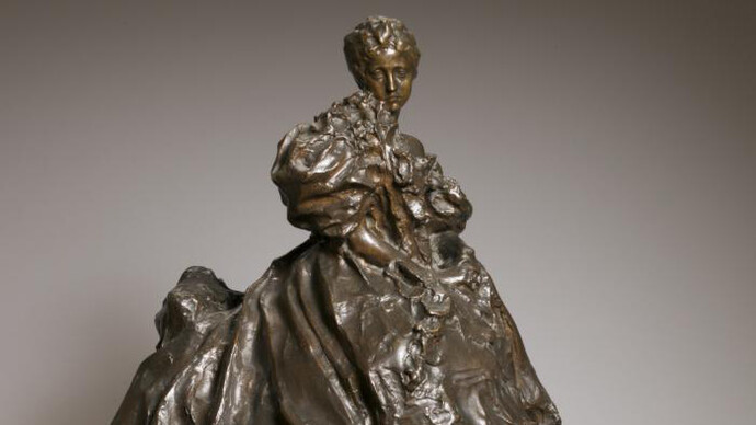 Paolo Troubetzkoy (1866–1938)
Adelaide Aurnheimer (Nach dem Ball), 1897
Bronze, 43 × 52 cm
Privatbesitz