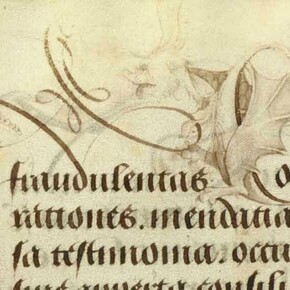 Decorated text page (detail) from Prayer book of Charles the Bold, 1469. Courtesy of J. Paul Getty Museum