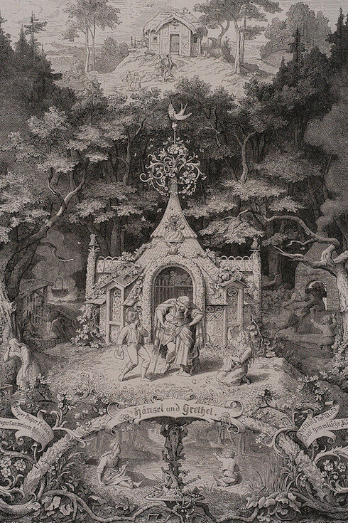Neureuther, Hänsel und Grethel, xilografia, 1876. Cortesia di Davis & Co.