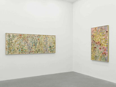 Sam Falls, exhibition view. Courtesy of Galerie Eva Presenhuber