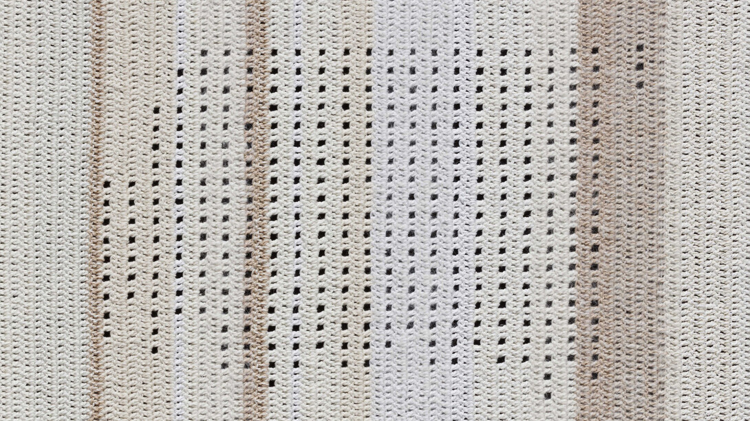 Text by Oh Se-Chang, Excerpt from Sehando JeChan (Written Impression)
2019
cotton yarn, fabric on wooden panel
47 x 60 cm. Courtesy of the artist and Gallery Baton