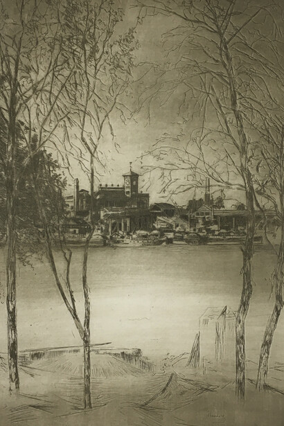 Theodore Roussel, Laburnums at battersea. Courtesy of Cotswold Art Antiques