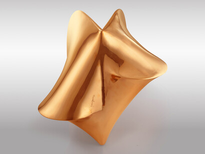 Agostino Bonalumi, Bronzo, 1969-2007, fusione in bronzo, 38.5 x 42 x 45 cm copia