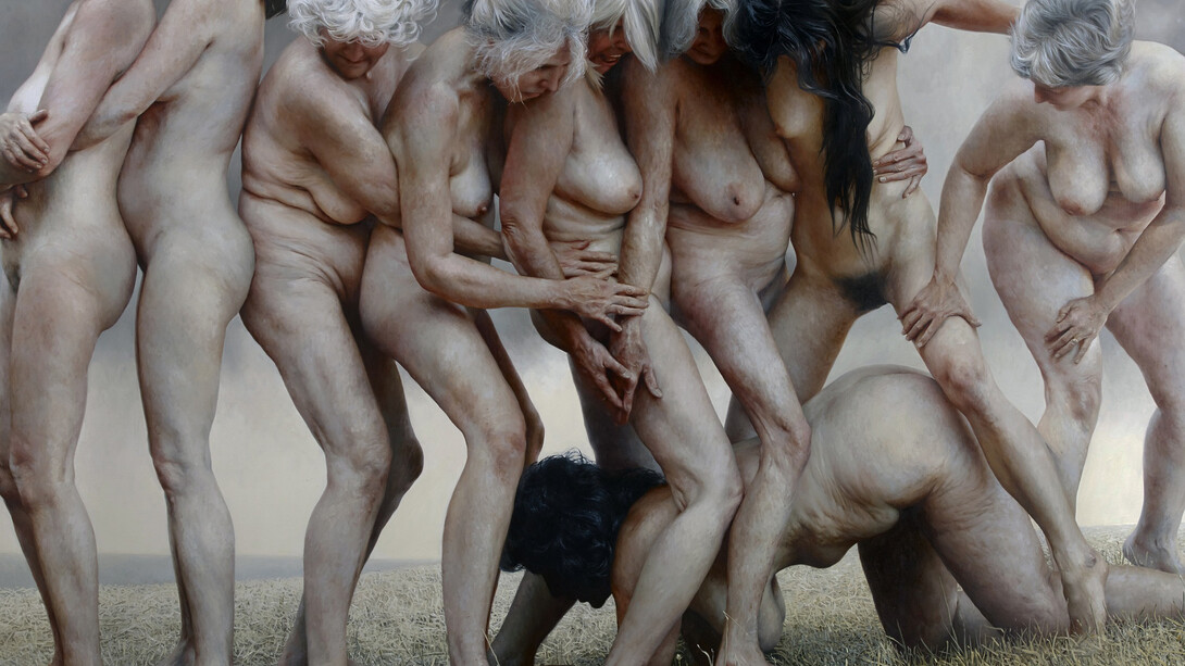 Aleah Chapin, It Was The Sound Of Their Feet, 2014, Oil on linen, © Aleah Chapin, courtesy of Flowers Gallery, London and New York