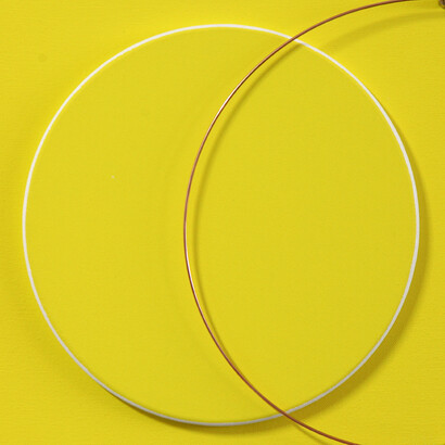 Satellite, 2015, acrilico e filo di rame su tela, 30x30 cm