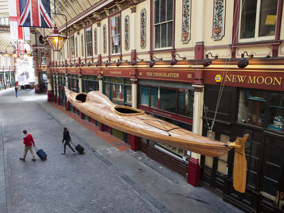 Adam Chodzko's 'Ghost', Leadenhall Market. Sculpture in the City 2015, Photograph by Nick Turpin