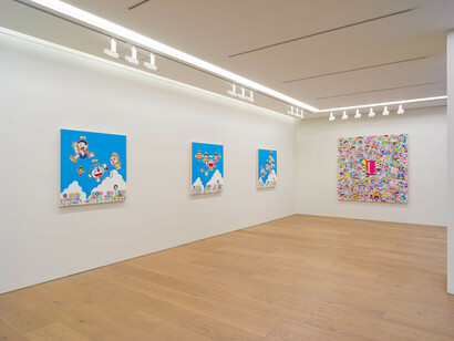 View of the exhibition Superflat Doraemon at Perrotin Tokyo
Photo: Kei Okano ©2019 Takashi Murakami/Kaikai Kiki Co., Ltd. All Rights Reserved. Courtesy Perrotin