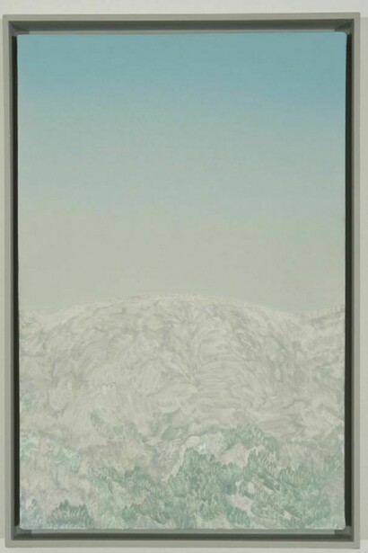 Jake Longstreth, Particulate Matter #2, 2013, oil on canvas with artist frame, 17 by 13 inches