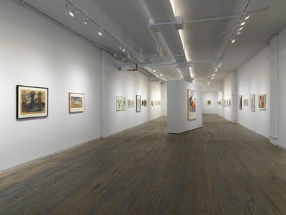 Works on paper: 100 Years, installation view. Courtesy of AMANITA
