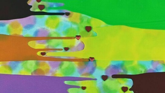 Shinya Sakurai, no2 shower of love, 50 x 150 cm, mixedmedia (dettaglio)