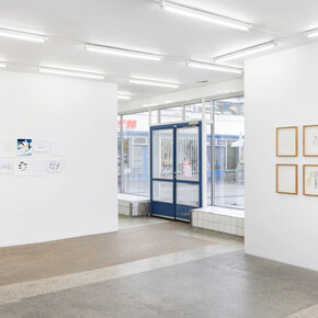 Geoff McFetridge, Training ritual for disappearing, exhibition view. Courtesy of V1 Gallery