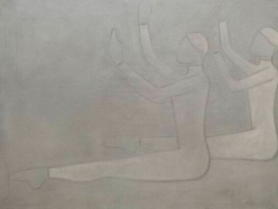 Silke Otto-Knapp, Two Figures (sitting) 2011, 100x130cm
