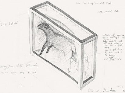 Damien Hirst, Away from the flock, 1994. Courtesy of Albertina Museum