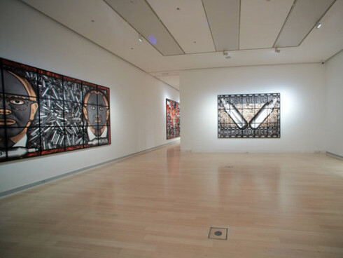 Gilbert & George Scapegoating, Exhibition view. Courtesy of Ludwig Museum