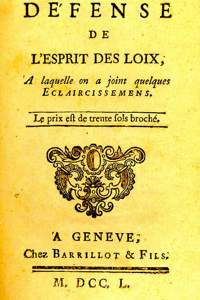 «Defensa del espíritu de las leyes»
