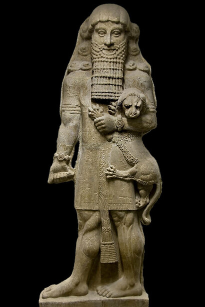 Statuetta raffigurante Gilgamesh