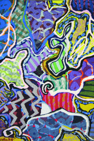 Amaranth Ehrenhalt, Aubrietaù, 2008, Tapestry, 38” x 32”
