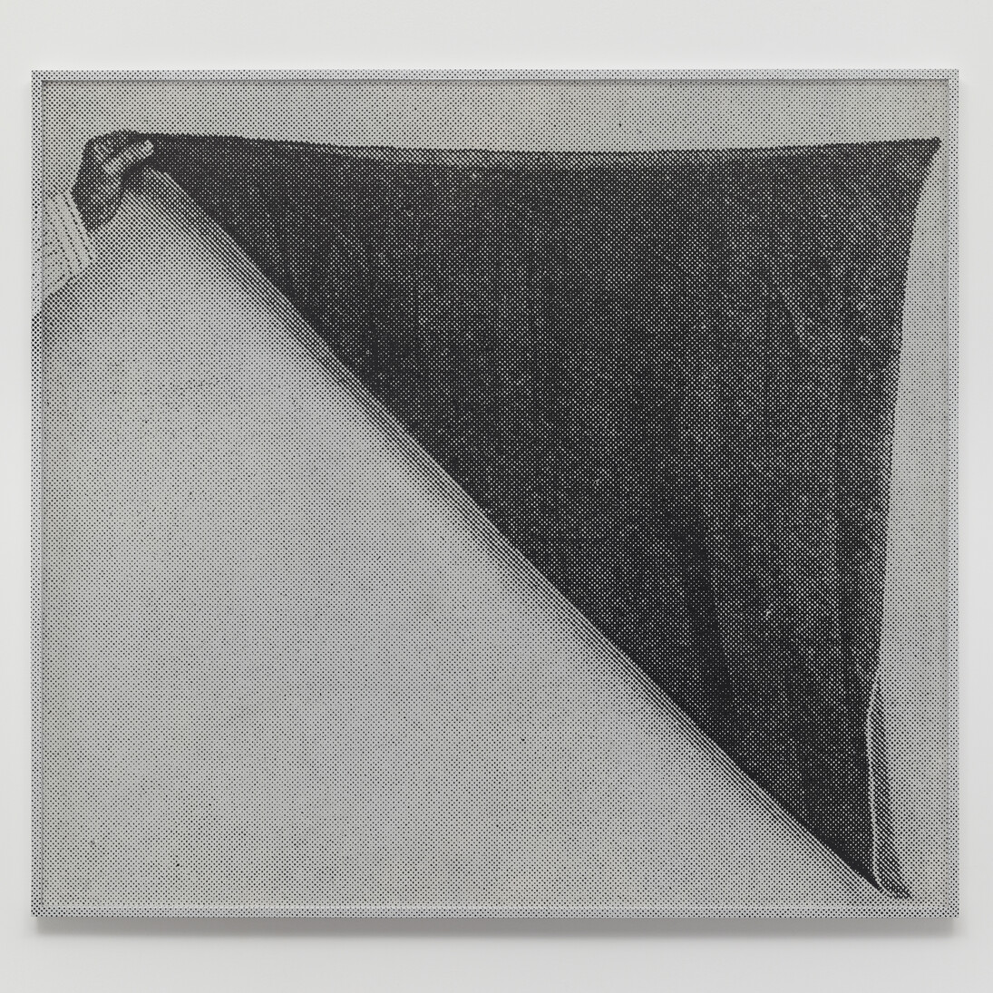 Paul Sietsema, Black veil, 2014, Ink on paper in artist's frame, 59 1/2 x 65 1/8 inches. ©Paul Sietsema, Courtesy Matthew Marks Gallery