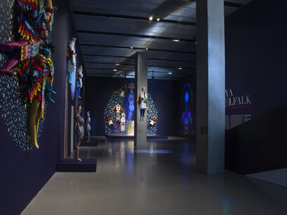Saya Woolfalk, Installation view, A Cabinet of Anticipation. Photo: Tony Walsh. © Contemporary Arts Center, Cincinnati, OH, 2019.


