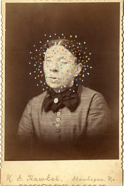 Tom Butler, Hawkes, 2014, Gouache on Albumen print, 16.5 x 10.5 cm