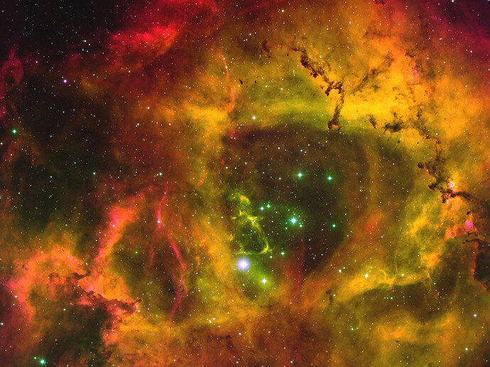 The Rosetta Nebula, T. A. Rector, B. Wolpa, M. Hanna (AURA/NOAO/NSF)