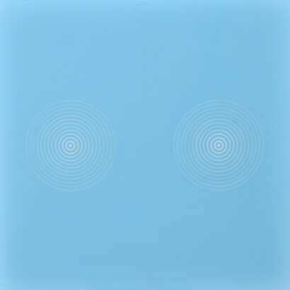 Dodecad 2, housepaint on canvas, 120 × 120 cm, Mark Weighton, 2015