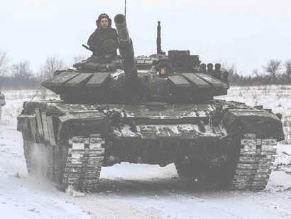 Russian troops on the border with Ukraine