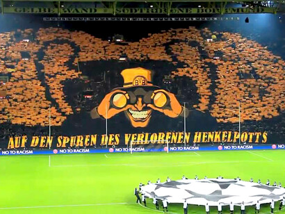 Estadio del Borussia Dortmund durante un partido de Champions League