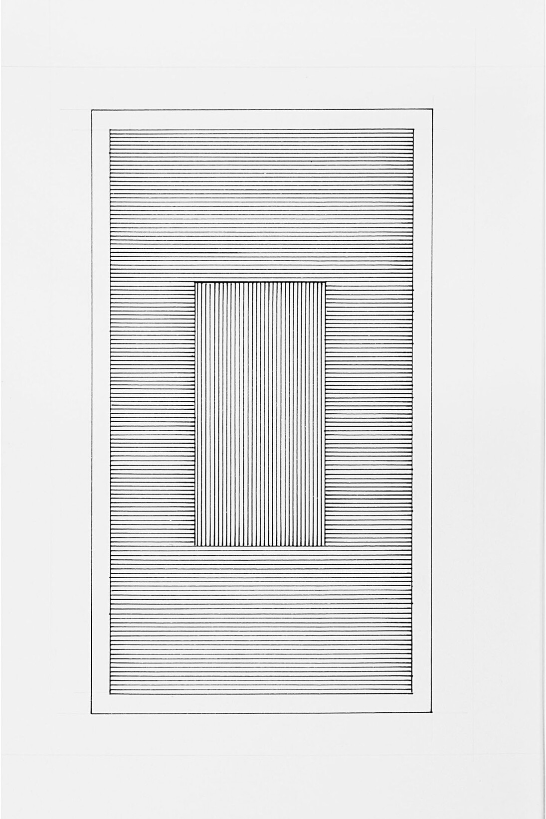 Sol LeWitt, Rectangle 1979 inchiostro e grafite su carta 28x17,5 cm. Courtesy of Studio Gianleazzo Visconti
