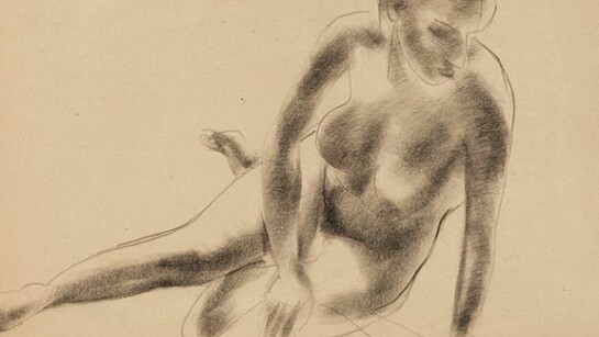 Figure Study, c. 1927-1933, Charcoal on paper, 15 x 21 15/16 inches (38.1 x 55.7 cm), The Isamu Noguchi Foundation and Garden Museum, New York
